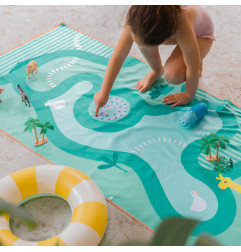 Drap de plage et de jeu Safari et Circuit QUUT