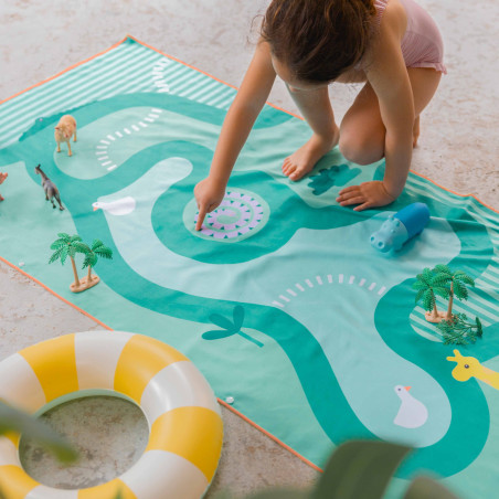 Drap de plage et de jeu Safari et Circuit QUUT