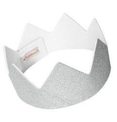 Couronne ajustable RATATAM, argent à paillettes