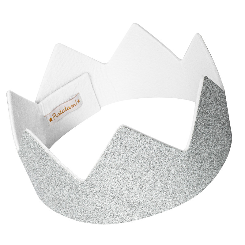 Couronne ajustable RATATAM, argent à paillettes