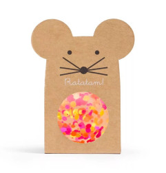 Lot de 3 balles rebondissantes Souris RATATAM, multicolores