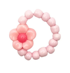 Bague élastiquée Fleur RATATAM, rose tendre