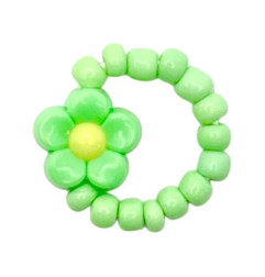 Bague élastiquée Fleur RATATAM, vert