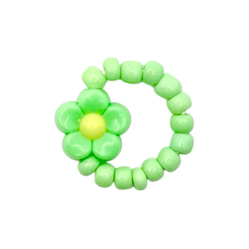 Bague élastiquée Fleur RATATAM, vert