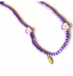 Collier élastiqué Fleur RATATAM, lilas