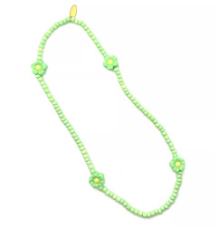 Collier élastiqué Fleur RATATAM, vert