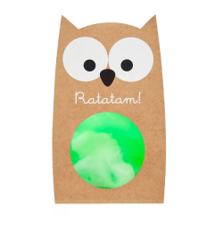 Balle rebondissante marbrée Hibou Vert RATATAM
