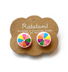 Boucles d'oreilles clips RATATAM, Citrons