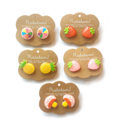 Boucles d'oreilles clips RATATAM, Champignons