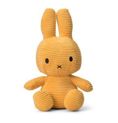Peluche Miffy Velours Côtelé Jaune BON TON TOYS, 33 cm