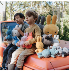 Peluche Miffy Velours Côtelé Jaune BON TON TOYS, 33 cm