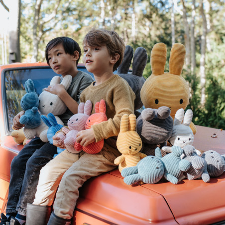 Peluche Miffy Velours Côtelé Jaune BON TON TOYS, 33 cm