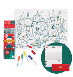Set de table Noël SUPER PETIT, à colorier à l'infini, avec lettre au Père Noël