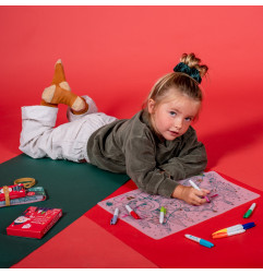 Set de table Noël SUPER PETIT, à colorier à l'infini, avec lettre au Père Noël