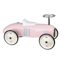 Porteur voiture vintage VILAC, rose tendre