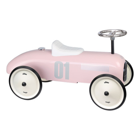 Porteur voiture vintage VILAC, rose tendre