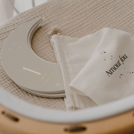 Cartes étapes Première Année de Bébé ZAKUW, Moon