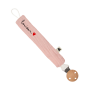 Attache-tétine ATELIER WAGRAM, gaze de coton Rose, personnalisable