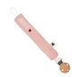 Attache-tétine ATELIER WAGRAM, gaze de coton Rose, personnalisable