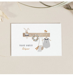 Carte Tout Petit Trésor Garçon et son enveloppe kraft ATELIER ORANGER