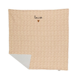 Couverture pilou ATELIER WAGRAM, gaze de coton Léopard, personnalisable
