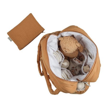 Sac à langer ATELIER WAGRAM, gaze Cœurs, personnalisable