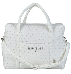 Sac à langer ATELIER WAGRAM, gaze Cœurs, personnalisable