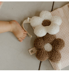 Suspension déco Fleur ATELIER WAGRAM, Moumoute Ecru / Beige, personnalisable