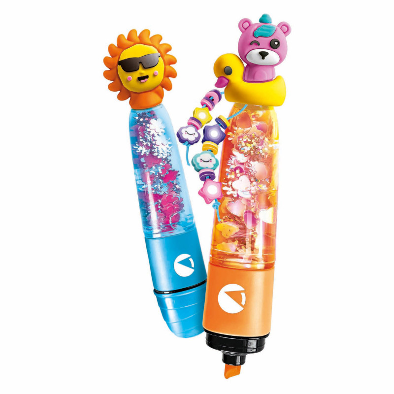 Kit Je Crée mon Stylo Fluo CLEMENTONI, Crazy Summer