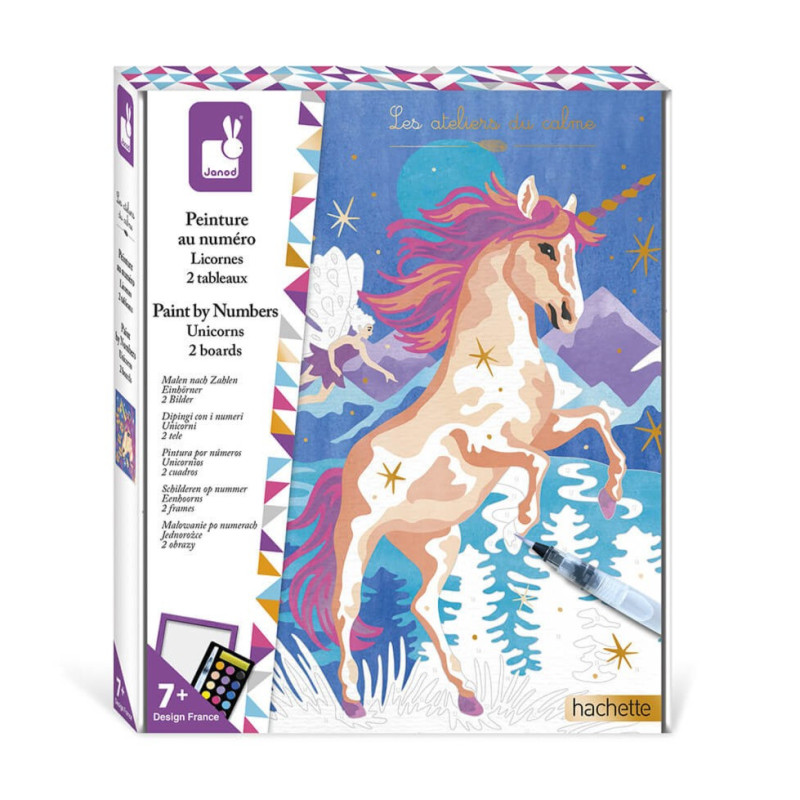 Peinture au Numéro Aquarelle Licornes JANOD