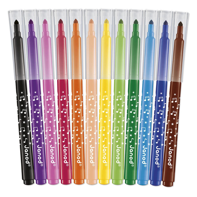 Feutres longue durée x 12 JANOD