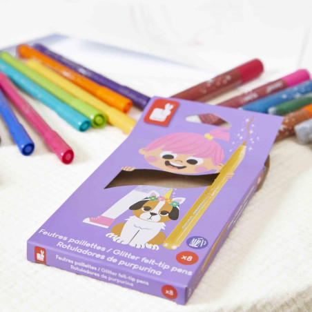 Feutres Pailletés x 8 JANOD