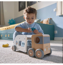 Camion porte-autos et ses 3 véhicules Bolid JANOD