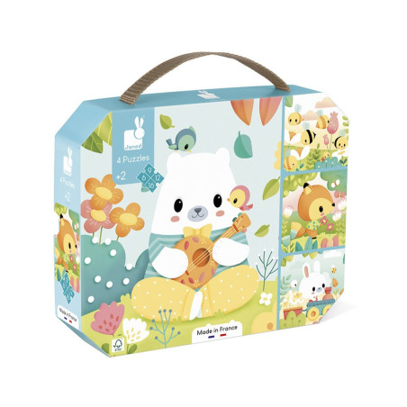 Ensemble de 4 puzzles évolutifs Pure JANOD, dès 2 ans
