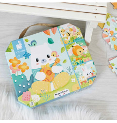 Ensemble de 4 puzzles évolutifs Pure JANOD, dès 2 ans