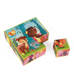 9 cubes Animaux de la Forêt Kubkid JANOD