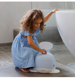 Pot d'apprentissage pour bébé Baleine KINDSGUT, Bleu Ciel