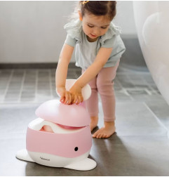 Pot d'apprentissage pour bébé Baleine KINDSGUT, Rose Tendre