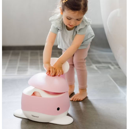 Pot d'apprentissage pour bébé Baleine KINDSGUT, Rose Tendre