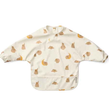 Bavoir à manches Merle LIEWOOD, Elephant Creme de la Creme