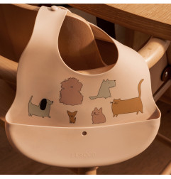 Lot de 2 bavoirs imprimés Ember LIEWOOD, Cats and Dogs Sandy