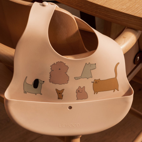 Lot de 2 bavoirs imprimés Ember LIEWOOD, Cats and Dogs Sandy