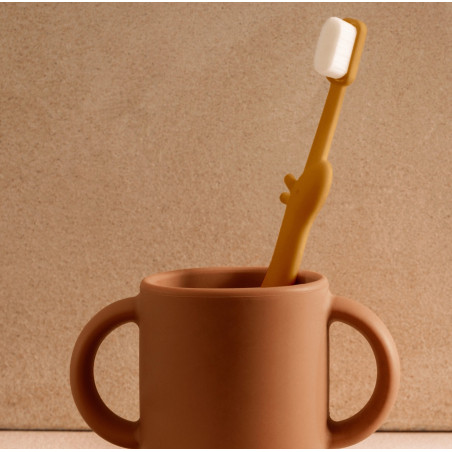 Lot de 2 brosses à dents Fabio LIEWOOD, Yellow mellow et Garden green