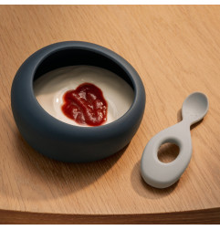 Bol et cuillère Sparia LIEWOOD, Whale Blue Dove Blue