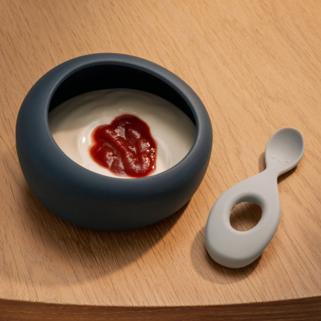 Bol et cuillère Sparia LIEWOOD, Whale Blue Dove Blue