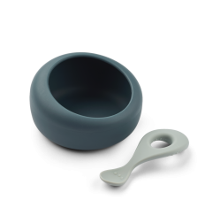 Bol et cuillère Sparia LIEWOOD, Whale Blue Dove Blue