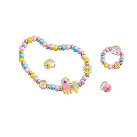 4 bijoux en bois à créer Rainbow Land JANOD