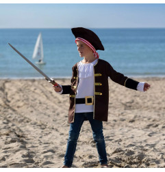 Déguisement Pirate avec tricorne et foulard LABAY