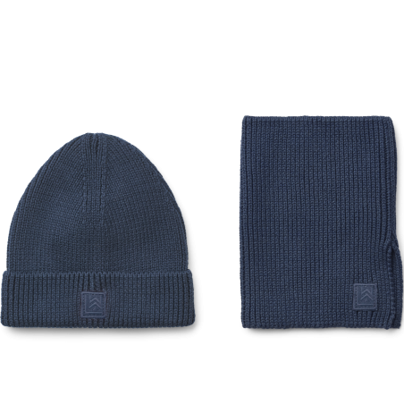 Set cadeau bonnet et tour de cou Lina LIEWOOD, Classic Navy