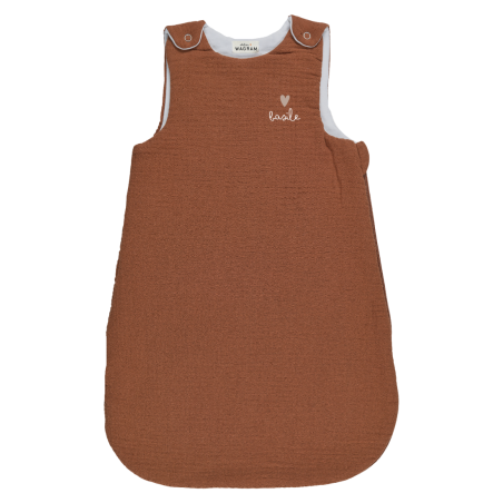 Gigoteuse été ATELIER WAGRAM, gaze caramel, personnalisable